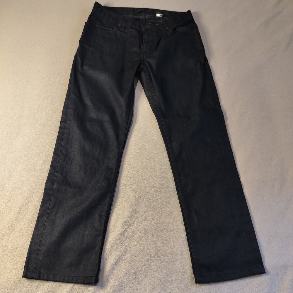 John Barbatos Men's Bowery Straight In Jet Black Jeans Sz 30×27.